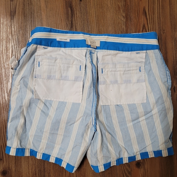 loft Blue and White Striped Women's Shorts used good condition . - Picture 2 of 8